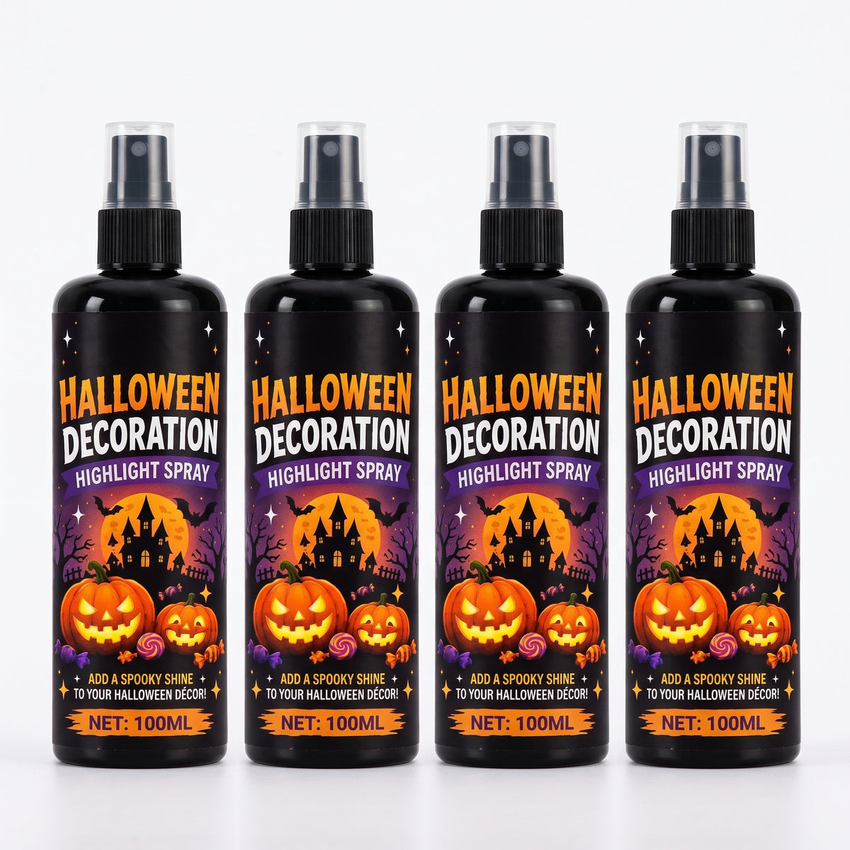 Halloween Highlight Shine Spray, Waterproof Gloss Spray for Pumpkin Decor