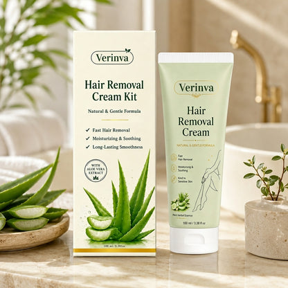 Verinva™ Natural Gentle Hair Removal Cream | For Women & Men, Sensitive Skin