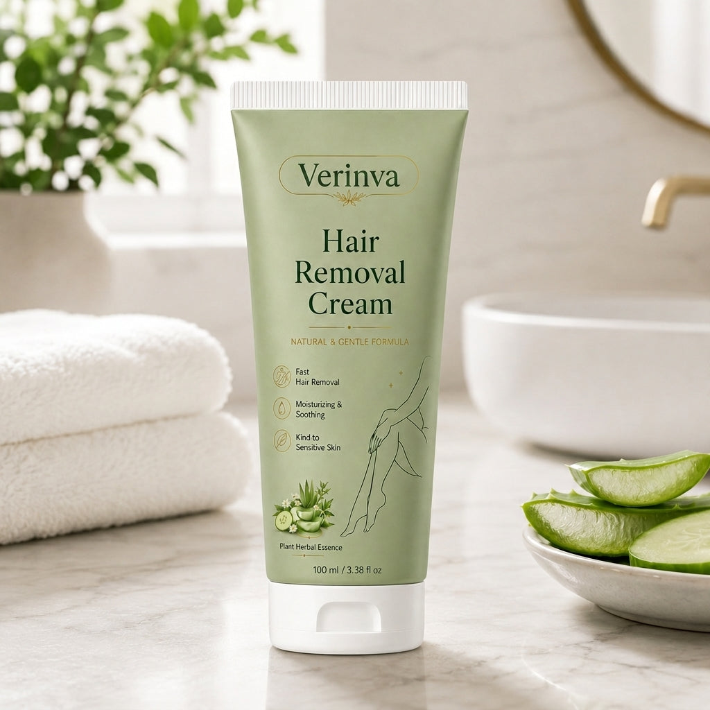 Verinva™ Natural Gentle Hair Removal Cream | For Women & Men, Sensitive Skin