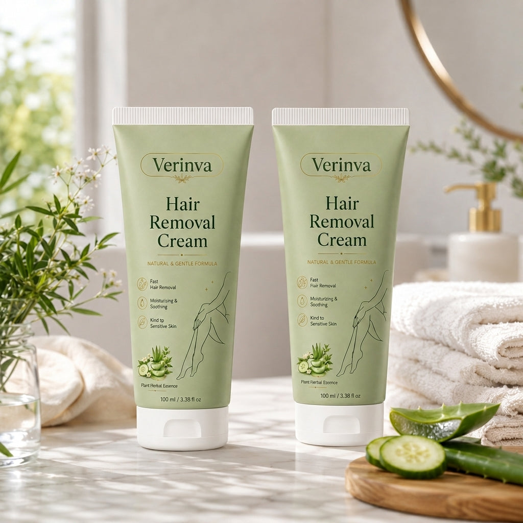 Verinva™ Natural Gentle Hair Removal Cream | For Women & Men, Sensitive Skin