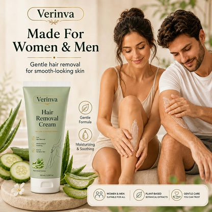 Verinva™ Natural Gentle Hair Removal Cream | For Women & Men, Sensitive Skin